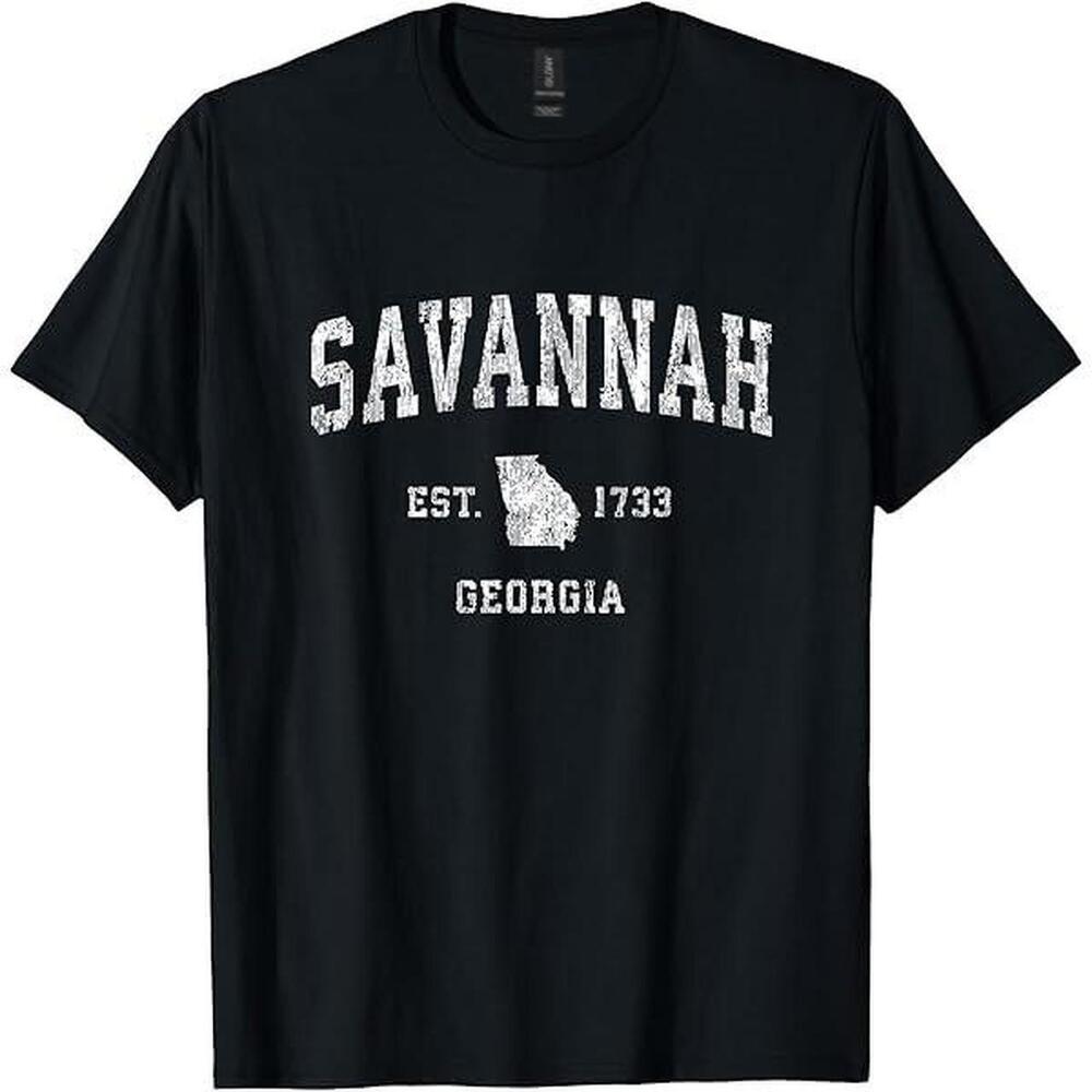 Black Savannah Georgia Cotton T Shirt T Shirt